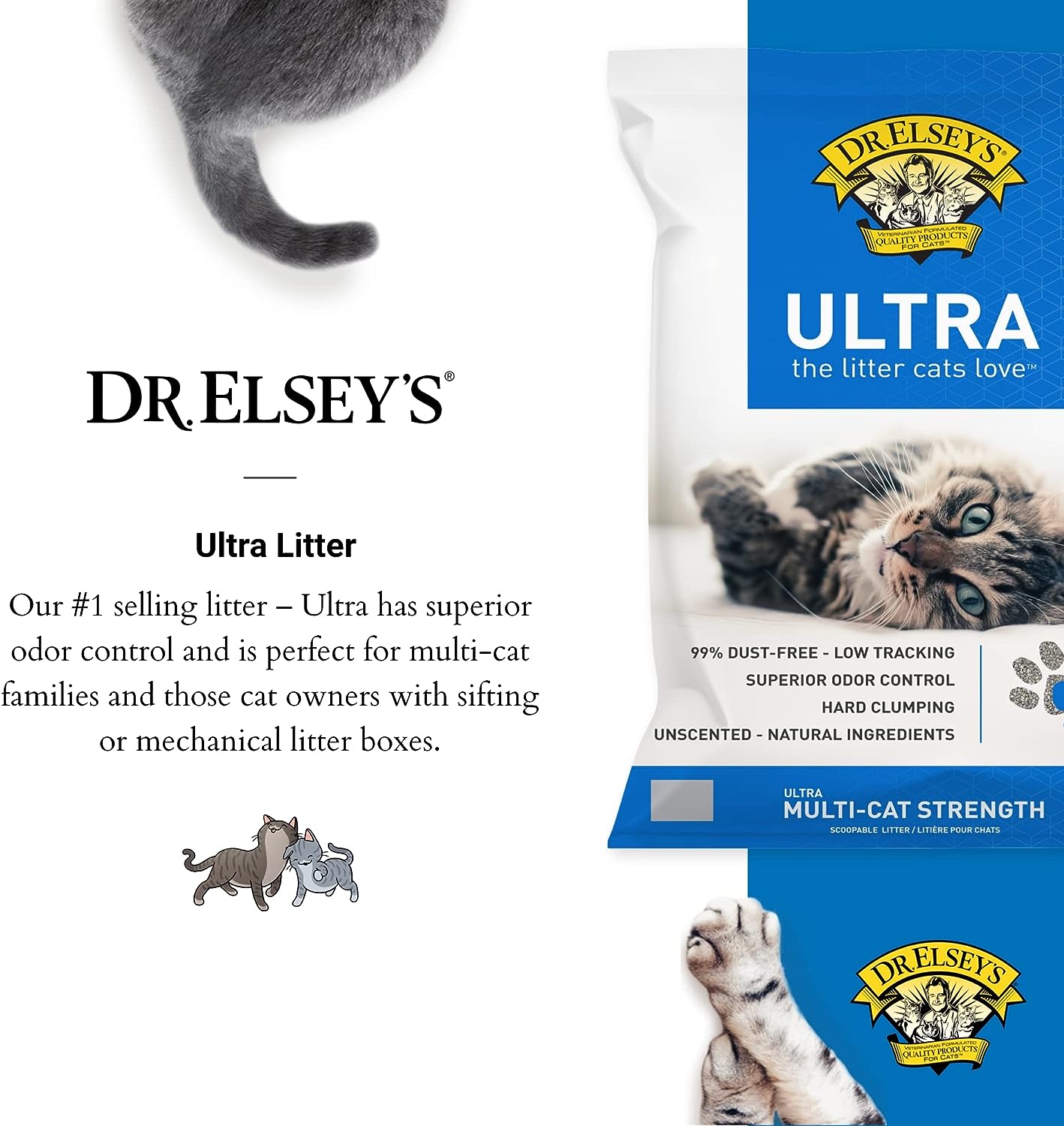 Dr Elsey's Precious Cat Ultra Hard Clumping Non Scented 99% Dust Free 18kg